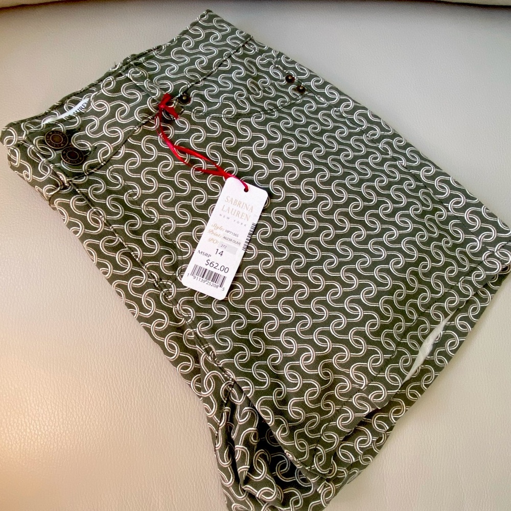 Olive pattern shorts by Sabrina Lauren New York